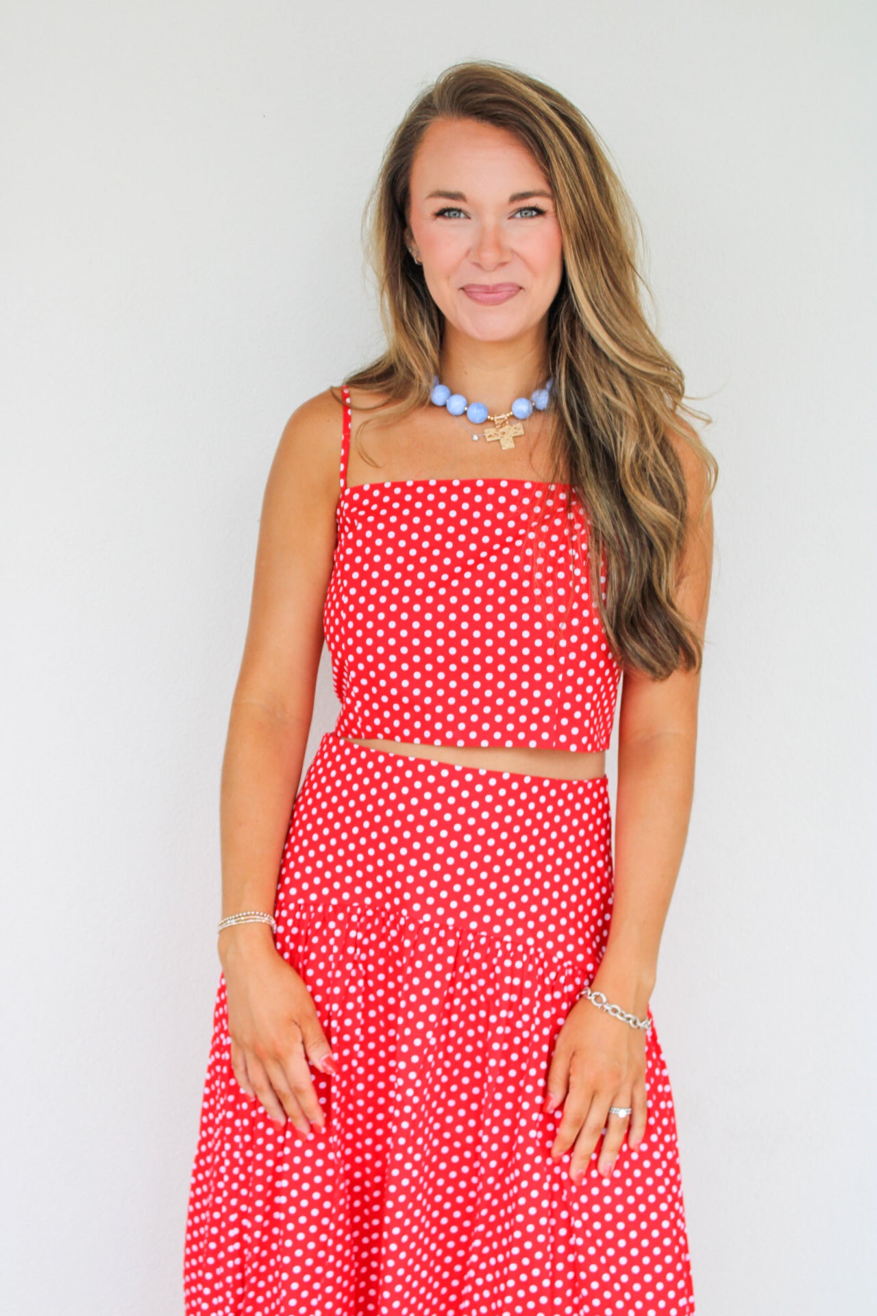 Jane Polka Dot Tank Crop Top