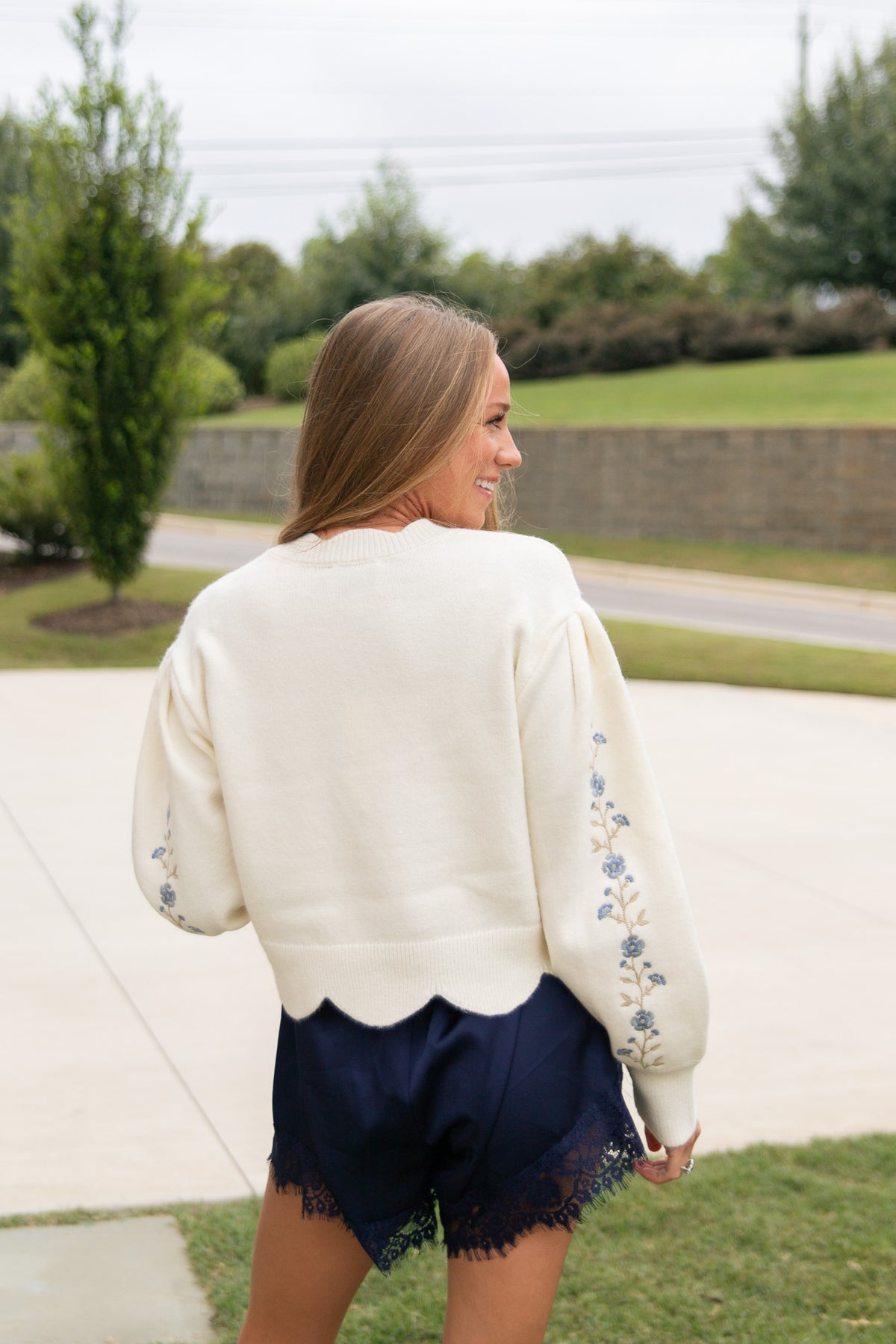 Lily Floral Embroidered Sweater