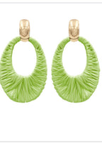 Raffia Oval Link Earring