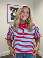 Short Sleeve Button Cardigan