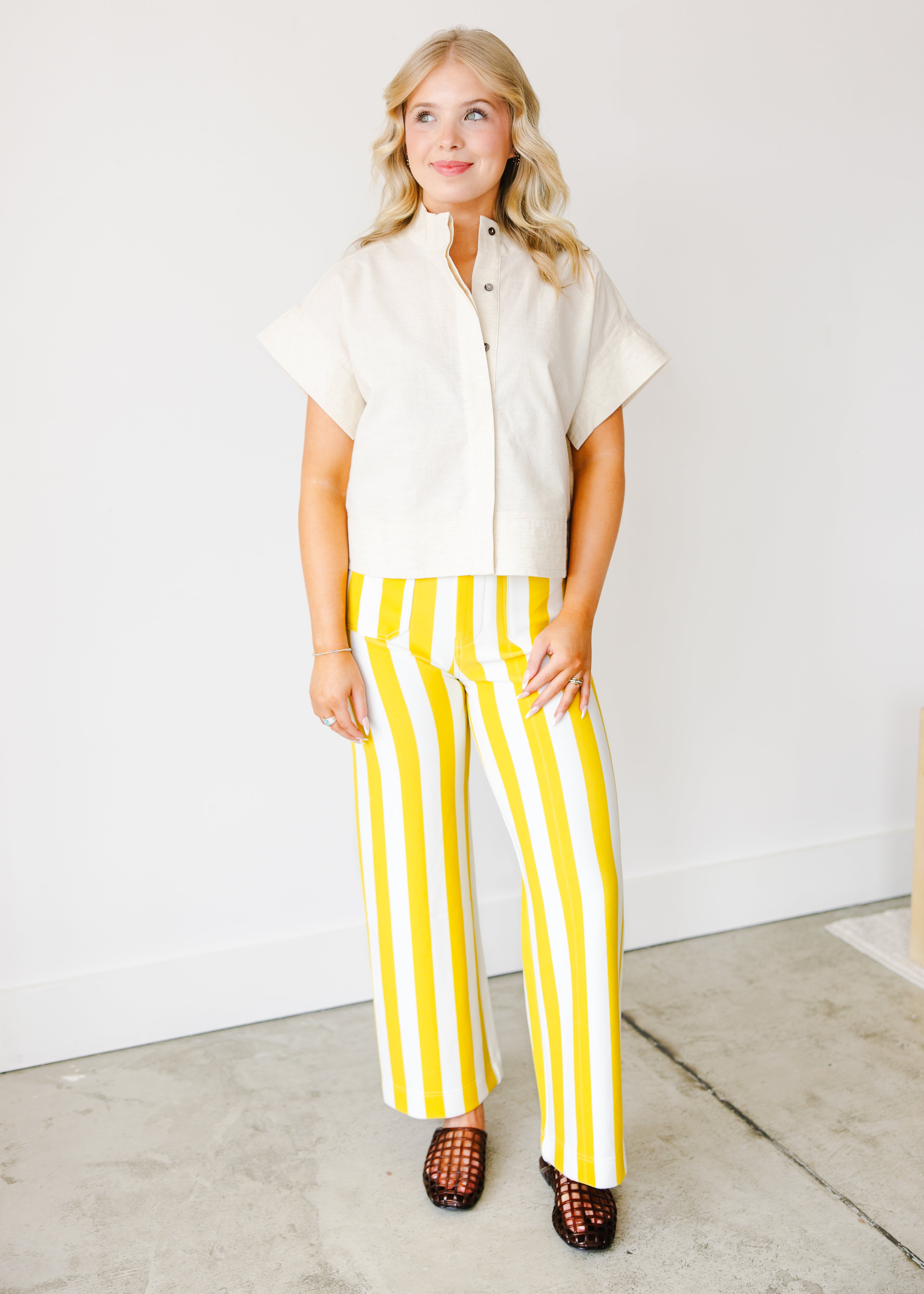 Solene Stripe Pocket Trousers