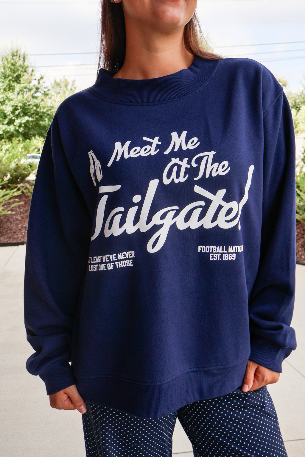 Meet Me At The Tailgate Mock Neck