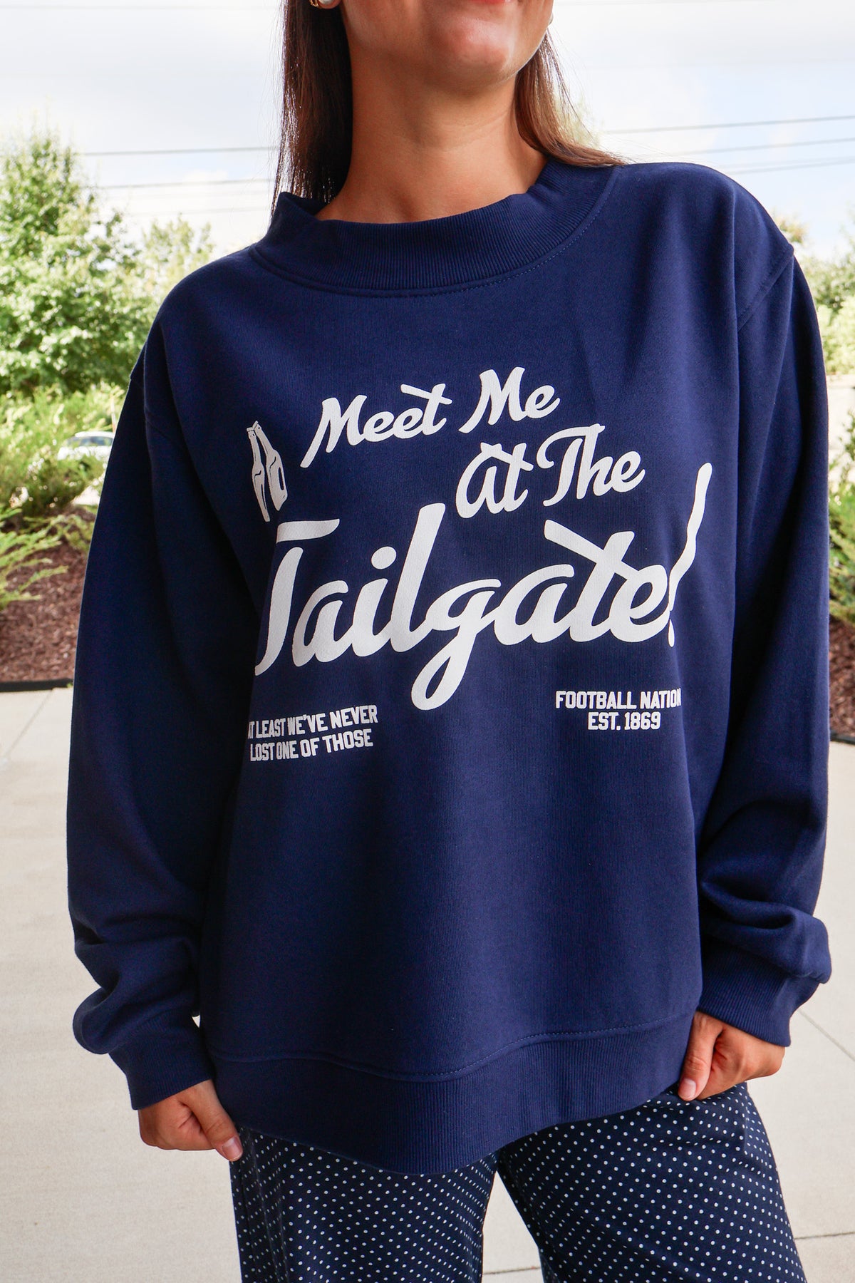 Meet Me At The Tailgate Mock Neck