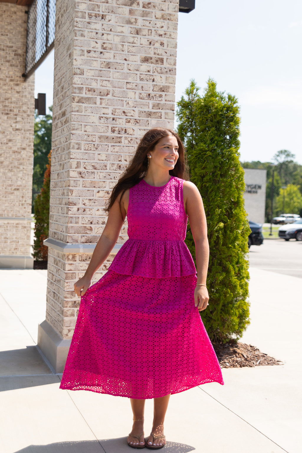 Quinn Eyelet Midi Dress