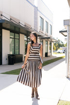 Bella Striped Midi Dress