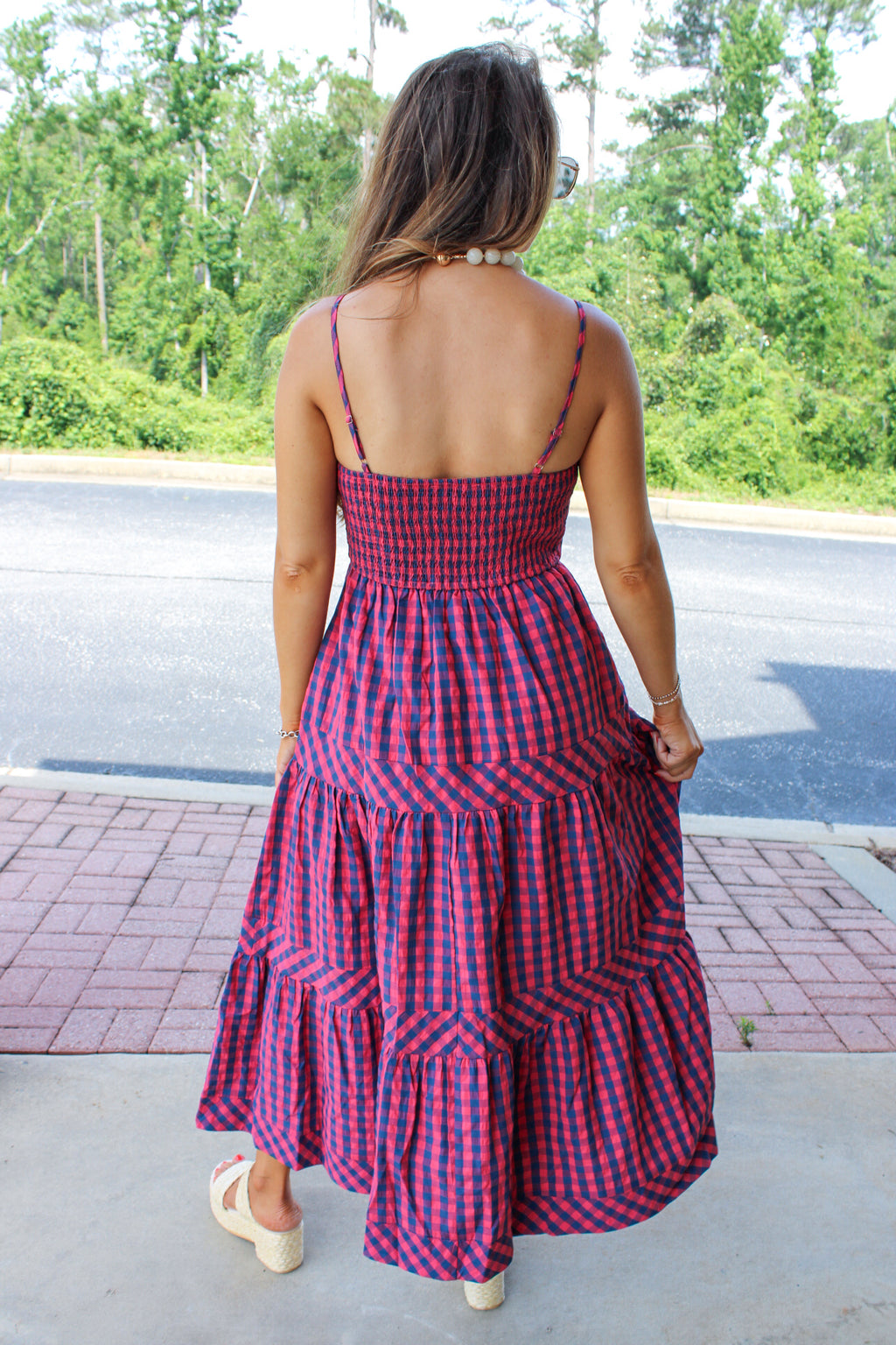 Liberty Gingham Midi Dress