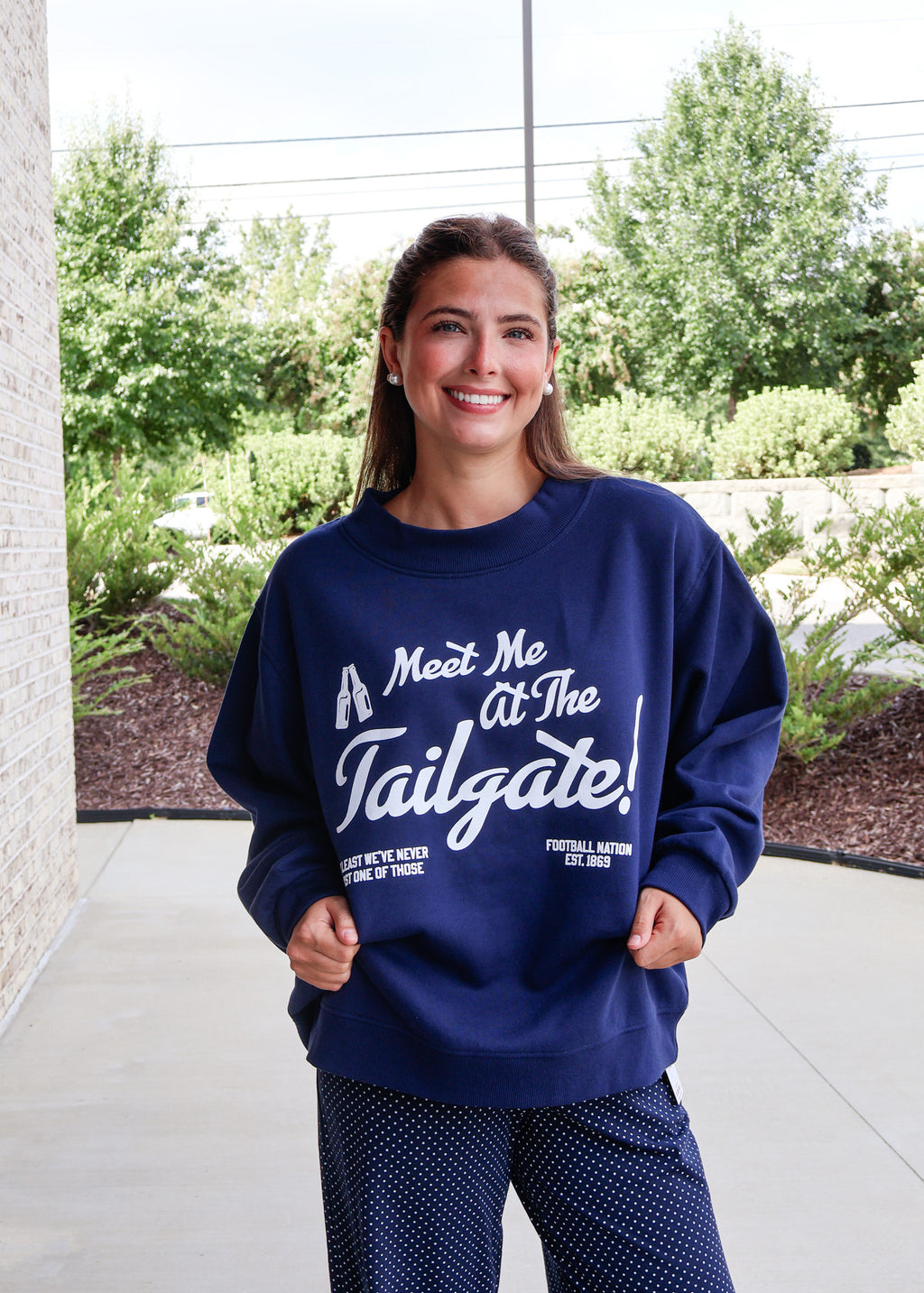 Meet Me At The Tailgate Mock Neck
