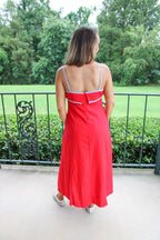 Maren Contrast Trim Maxi Dress