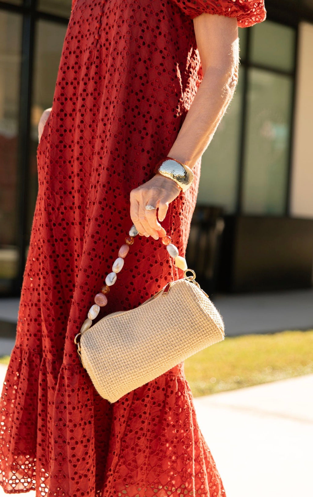 Rachel Straw Clutch