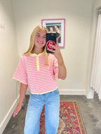 Stella Stripe Henley Cardigan