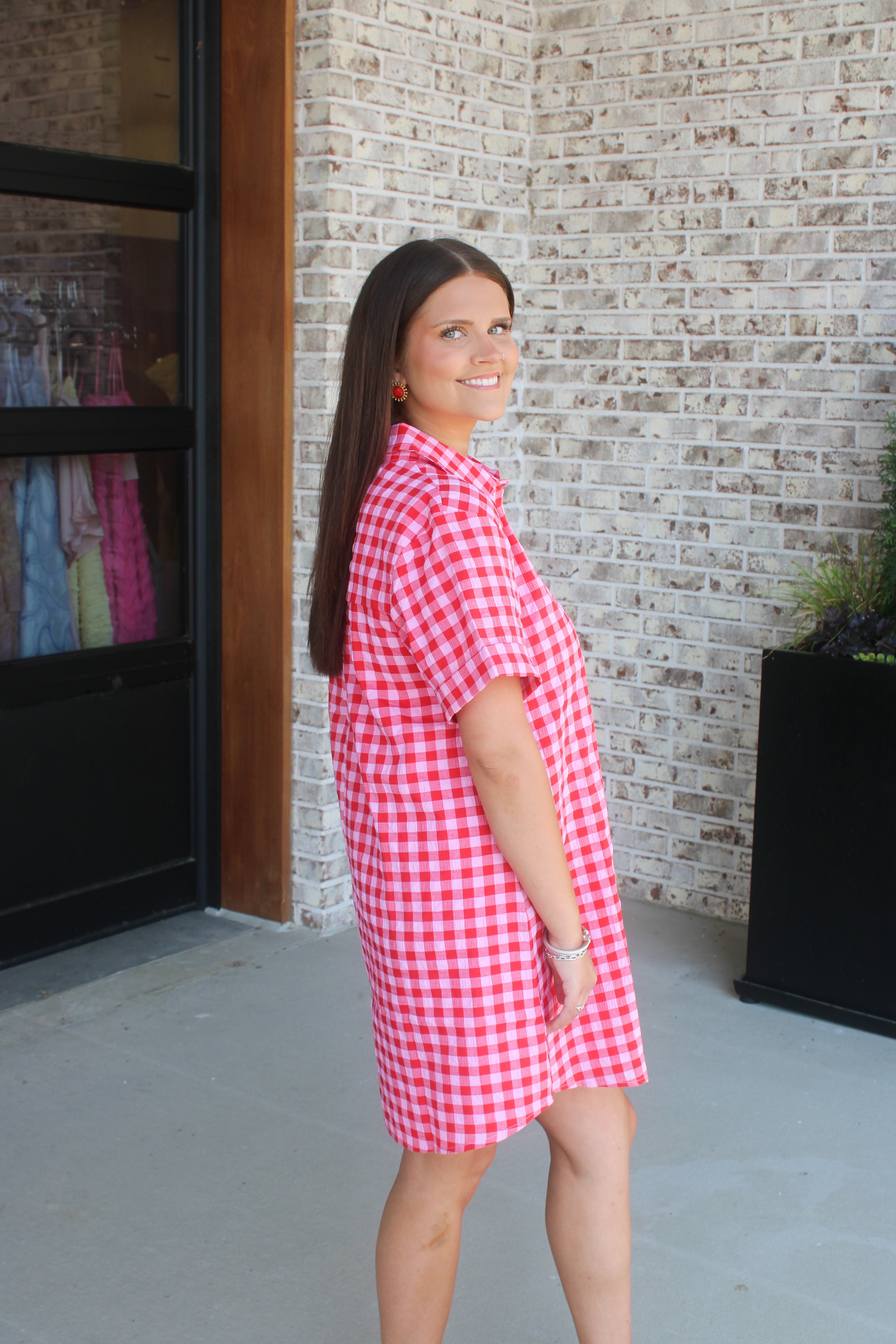 Danna Gingham Easy Shirt Dress