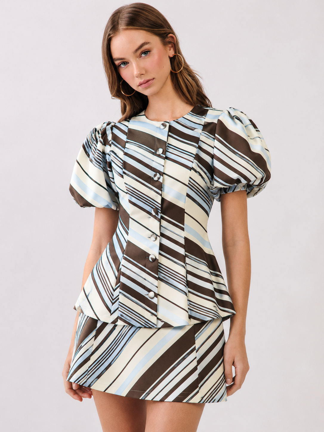 Azaria Diagonal Stripe Top