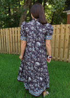 Marigold Puff Sleeve Midi Dress