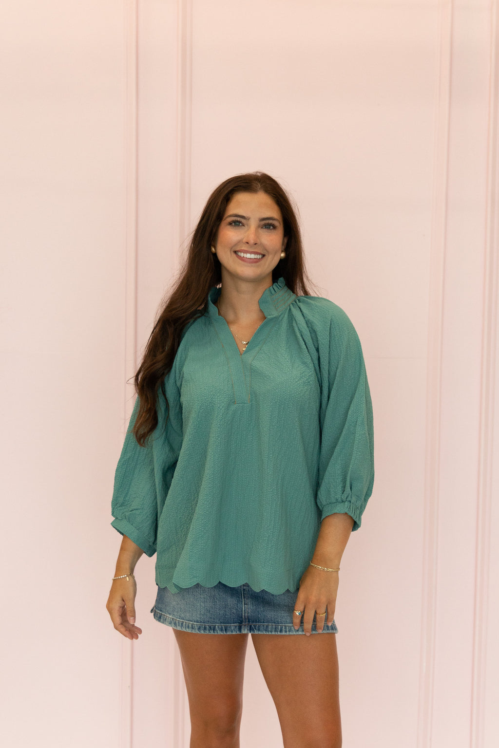 Lennon Scallop Texture Top