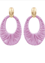 Raffia Oval Link Earring