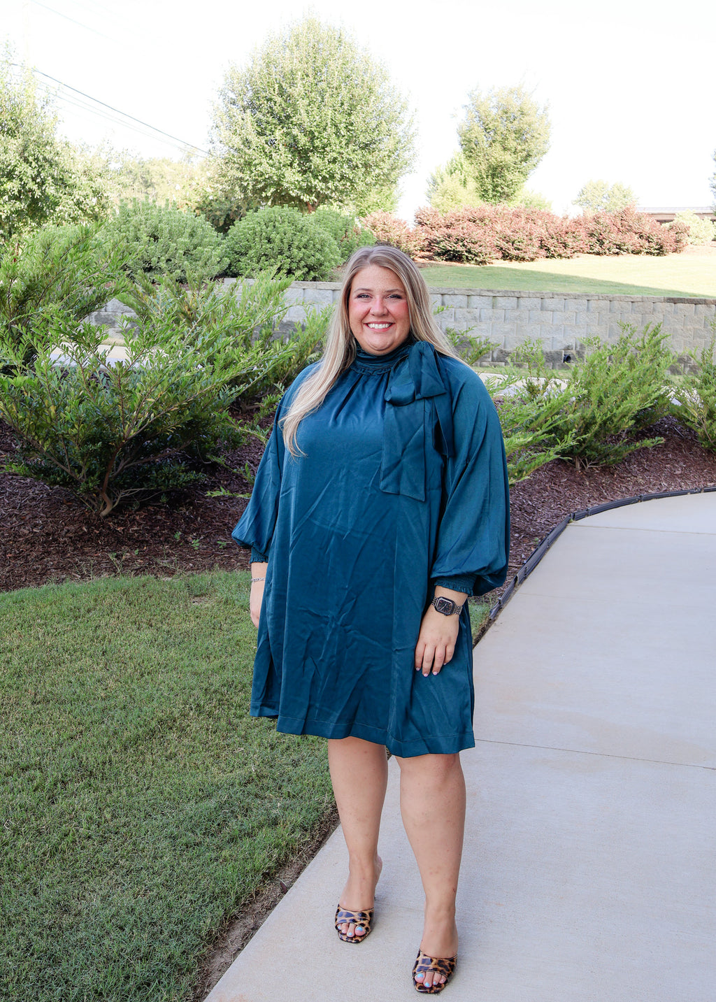 Amelia Bow Neck Dress