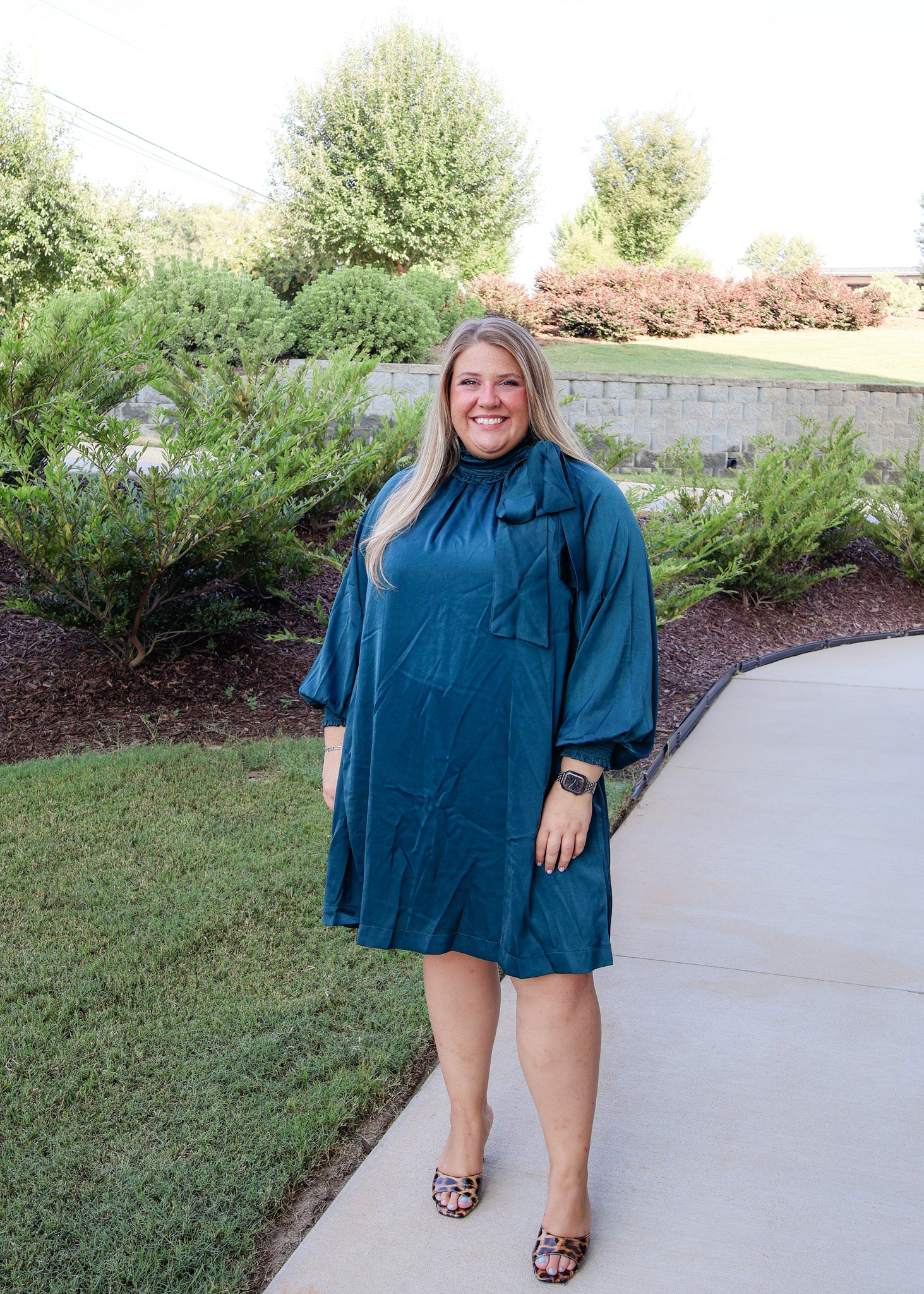 Amelia Bow Neck Dress