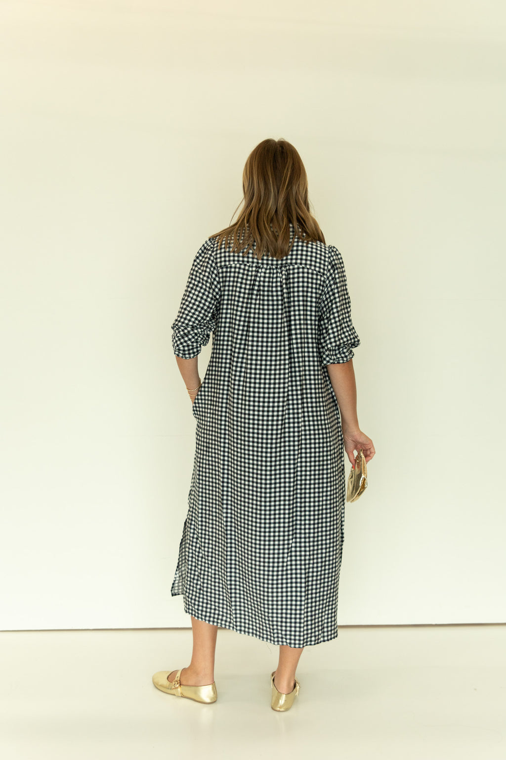 The Blakely Gingham Midi Dress