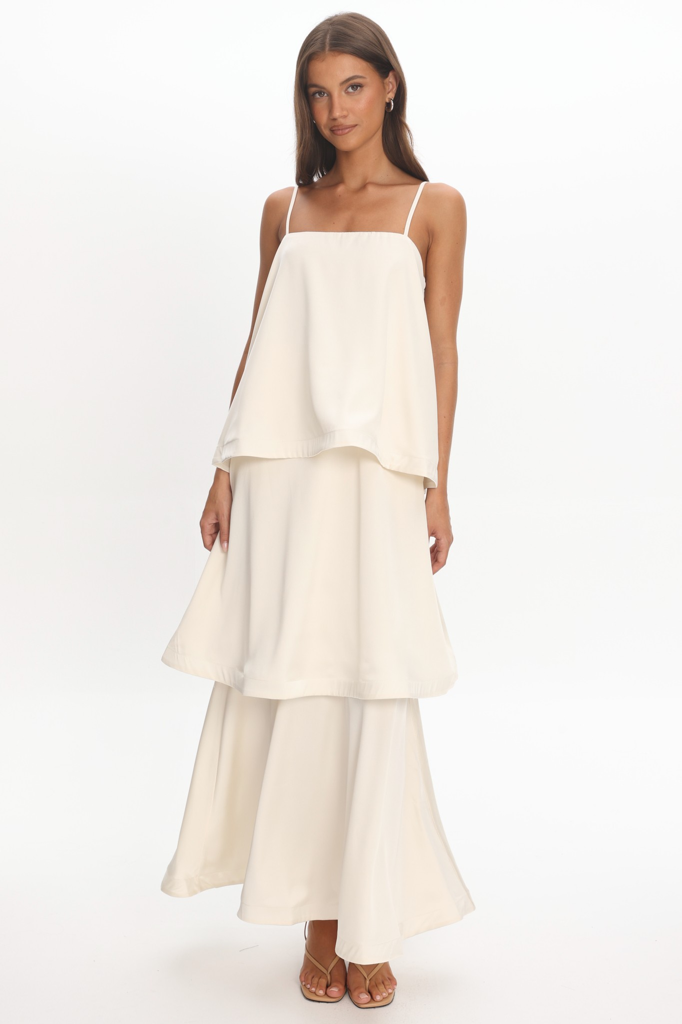 layered flowy dress Collins Maxi sleeve-length-type:Short Chartreuse Bridesmaid Dresses | In the process of Color:CHAMPAGNE LEOPARD