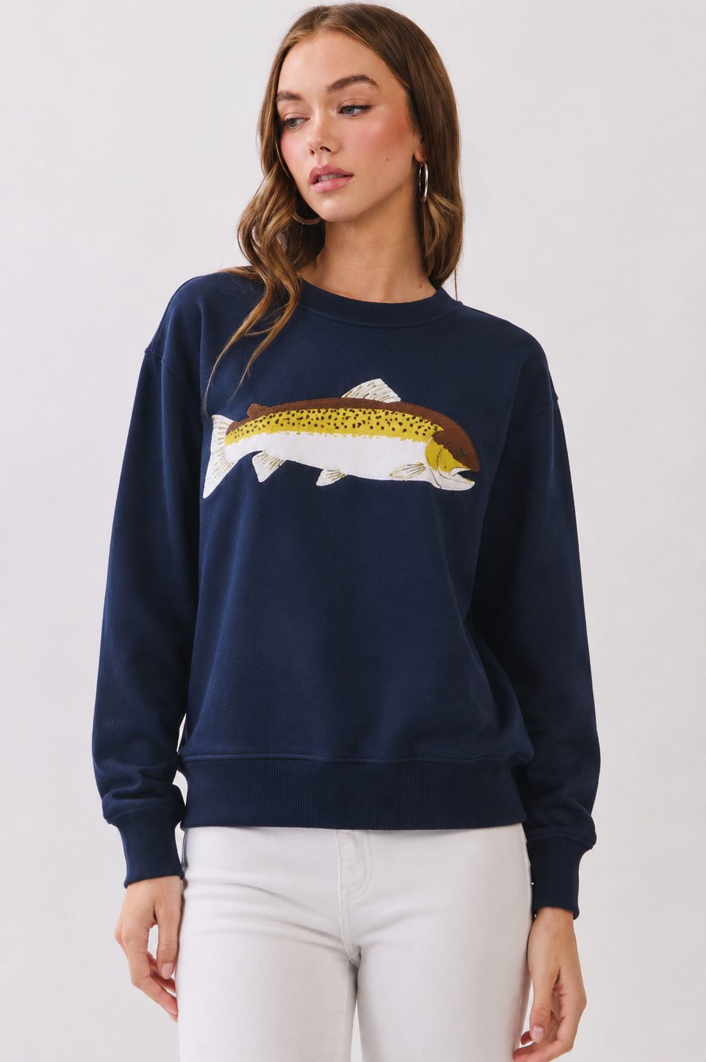 Mara Fish Motif Sweater