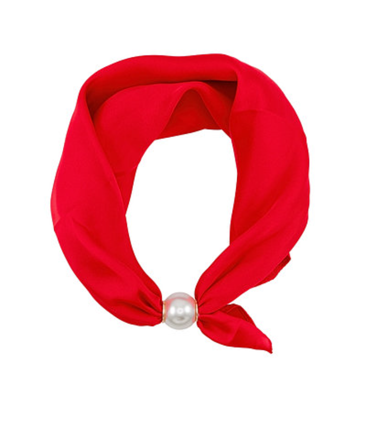 Accented Pearl Scarf Choker