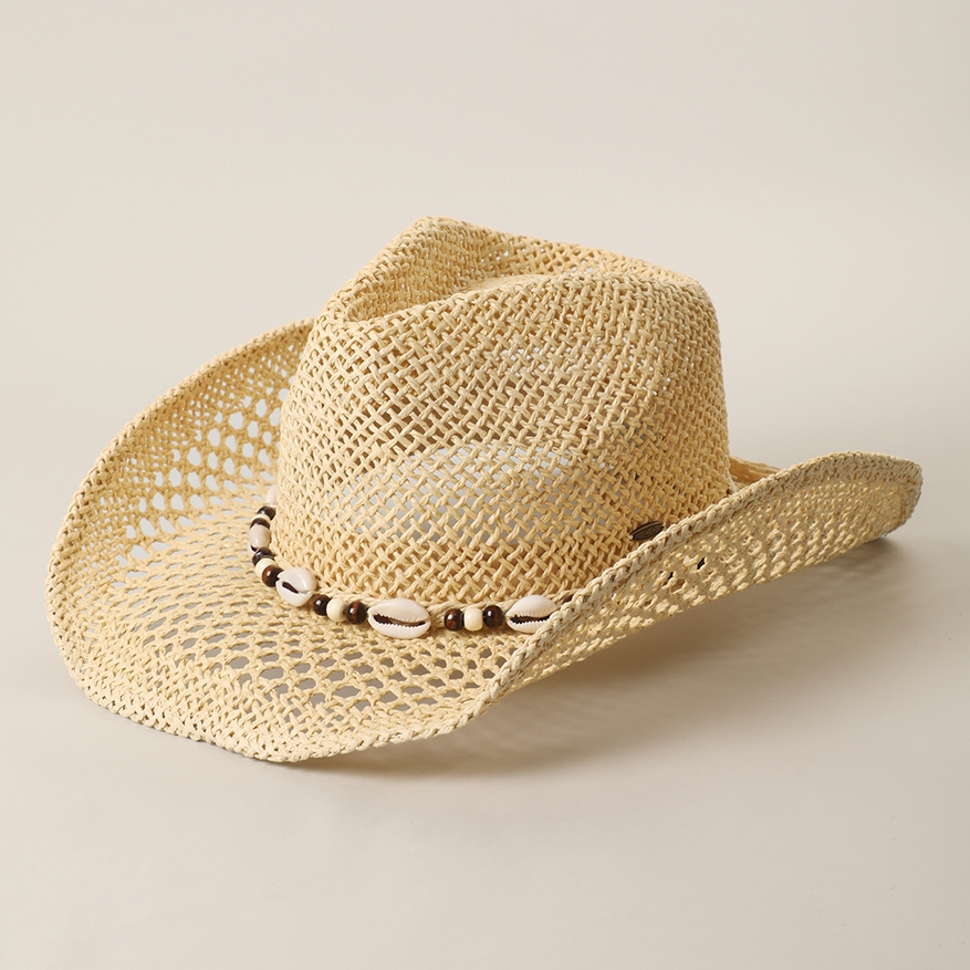 Coastal Paper Straw Cowboy Hat