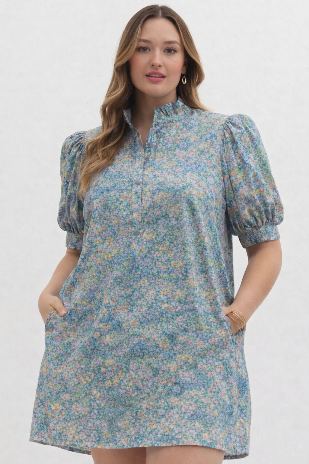 Floral Art Mini Dress The Swank Company Floral Art Mini Dress The Swank Company