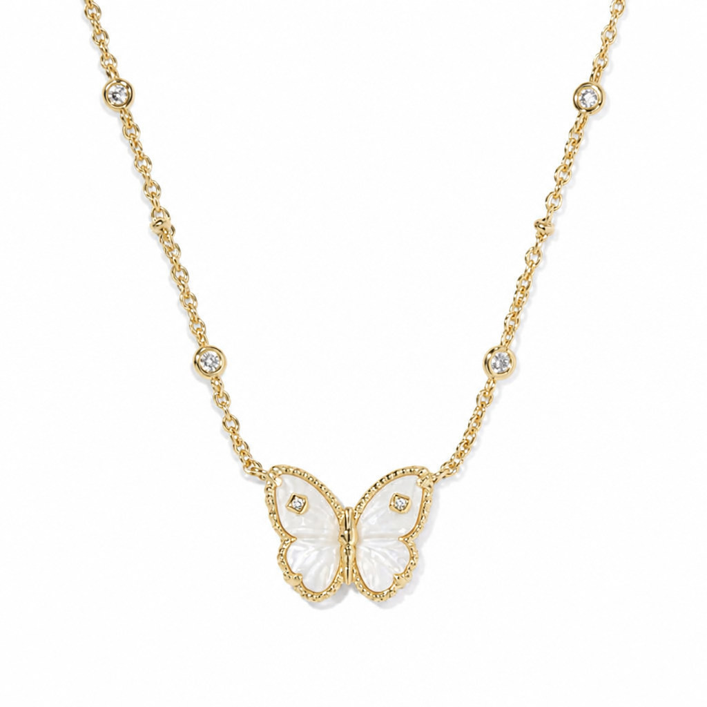 Cailey Butterfly Short Pendant Necklace