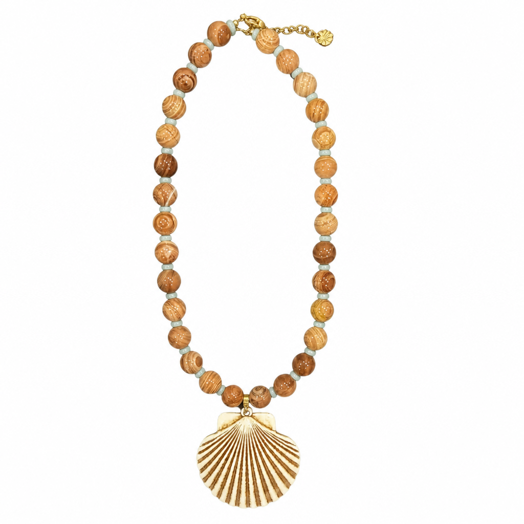 Scad Beaded Shell Necklace