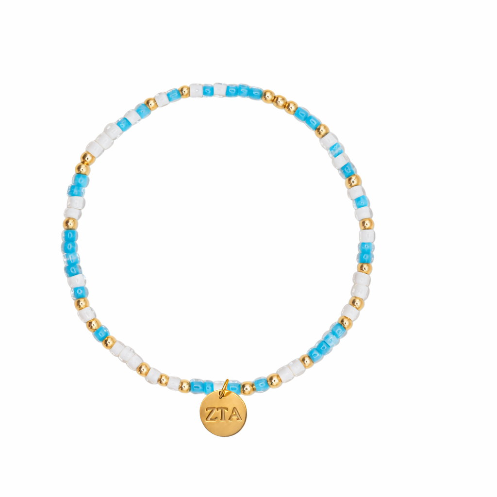 Zeta Tau Alpha Sprinkle Charm Bracelet