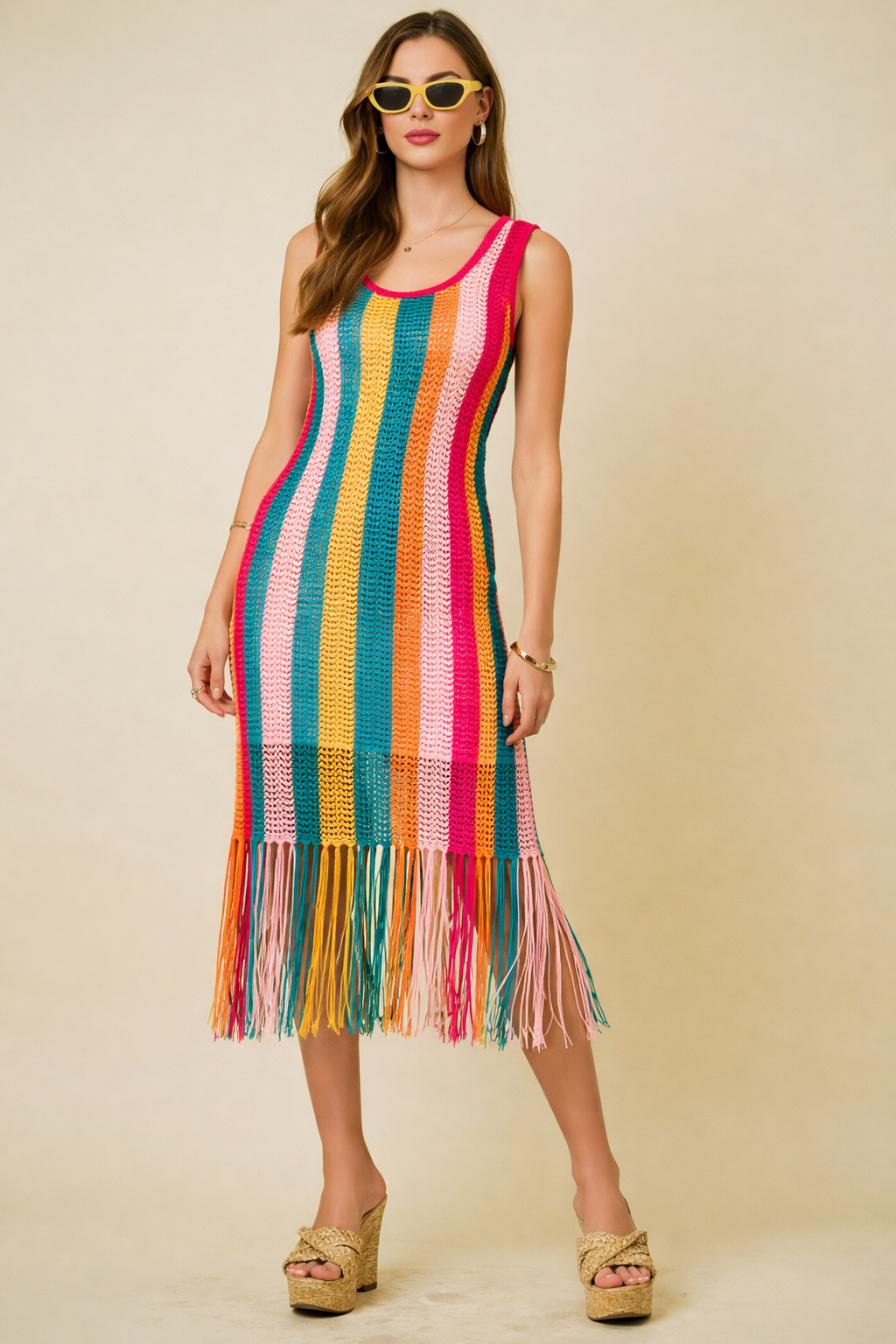 Selina Sunset Crochet Dress