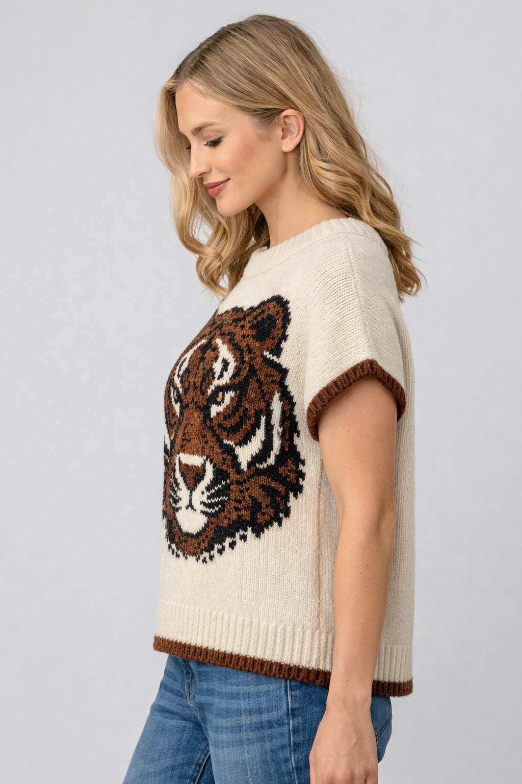 Nelly Tiger Knit Top