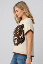 Nelly Tiger Knit Top