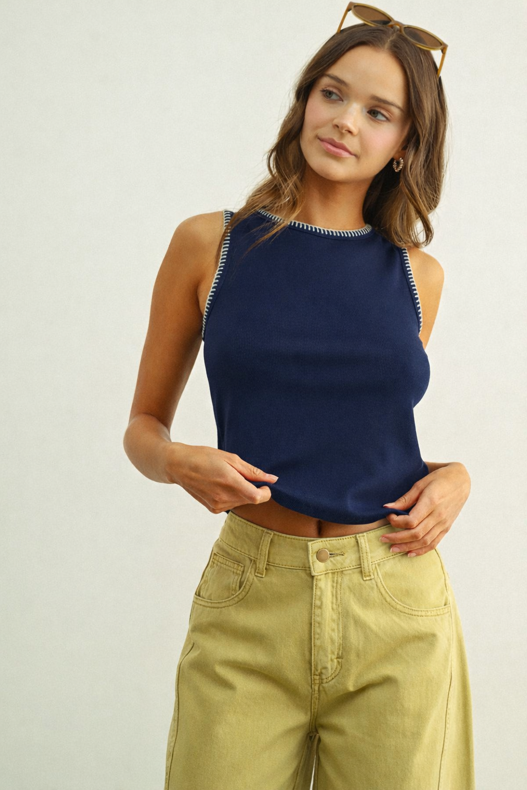 Tatum Contrast Stitch Tank