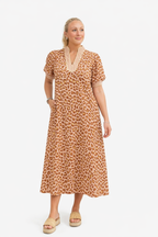 Alina Patterned Midi Dress