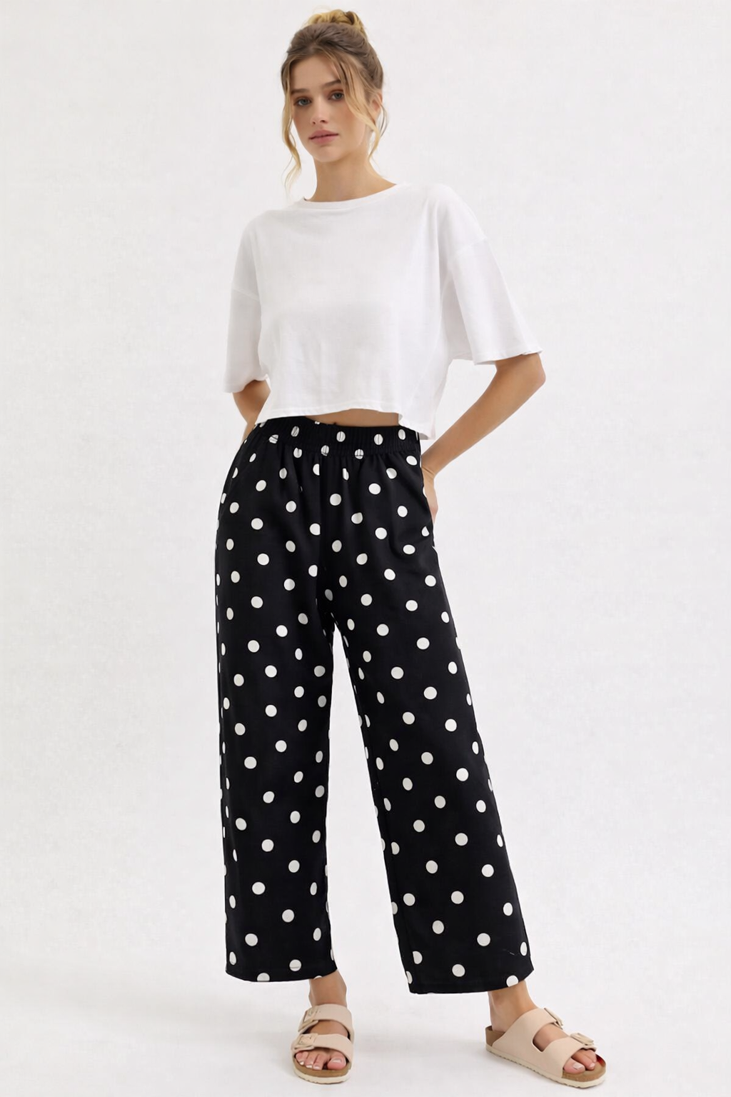 Paola Relaxed Polka Dot Pants