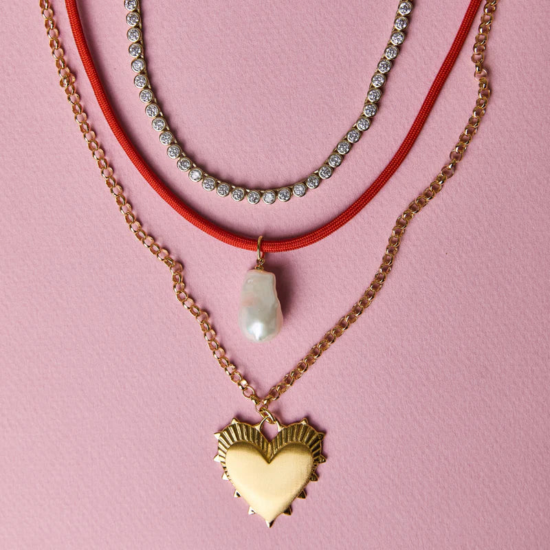 Coral Red Necklace Cord