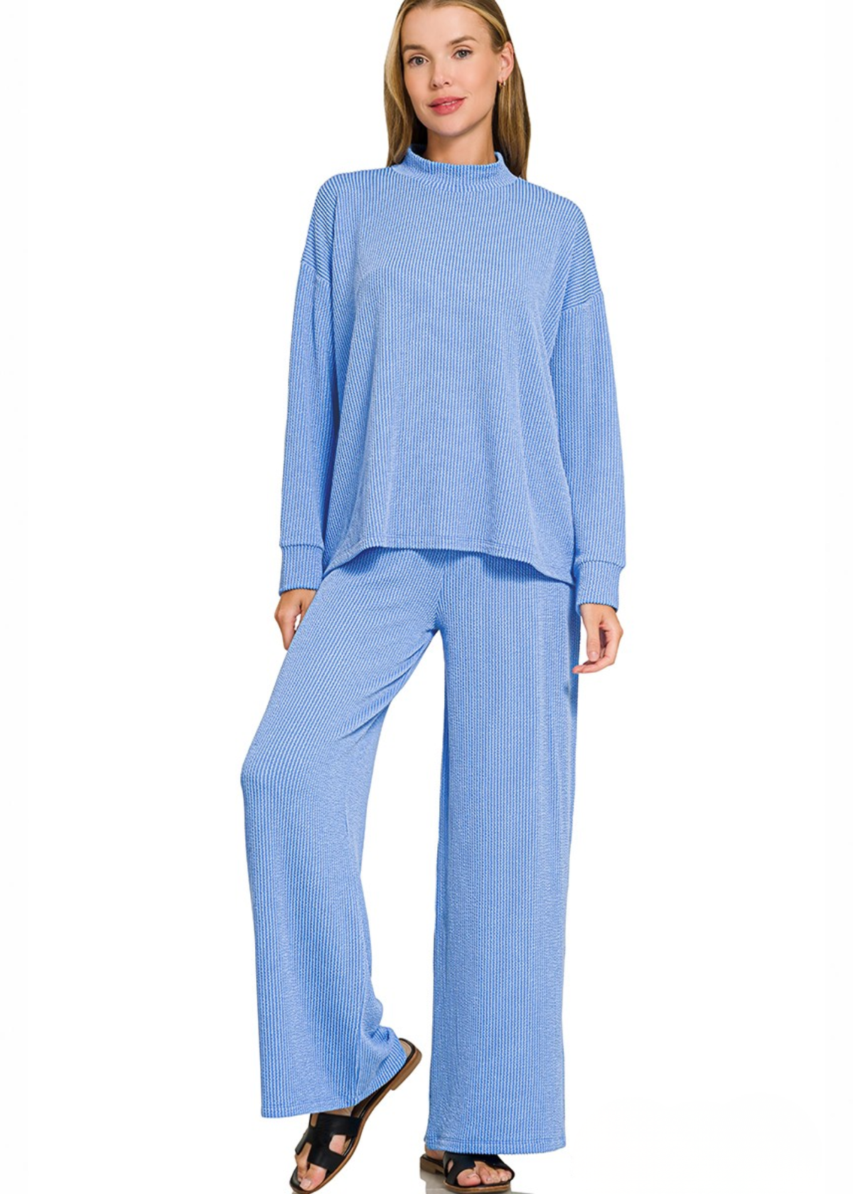 Naomi Raised-Rib Lounge Set