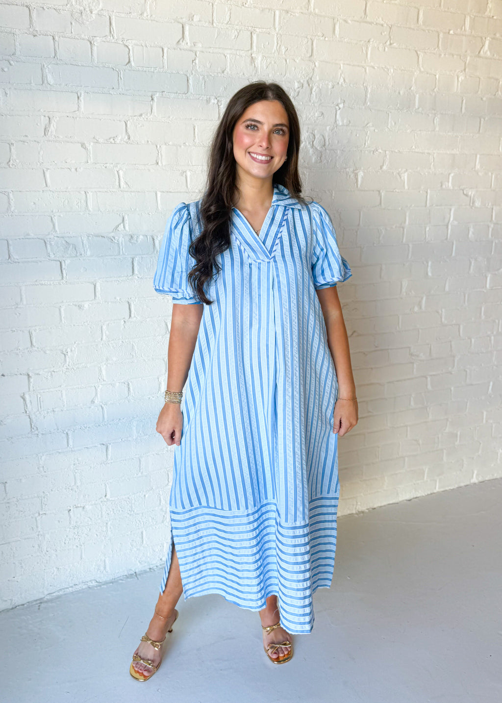 Stella Striped Midi Dress
