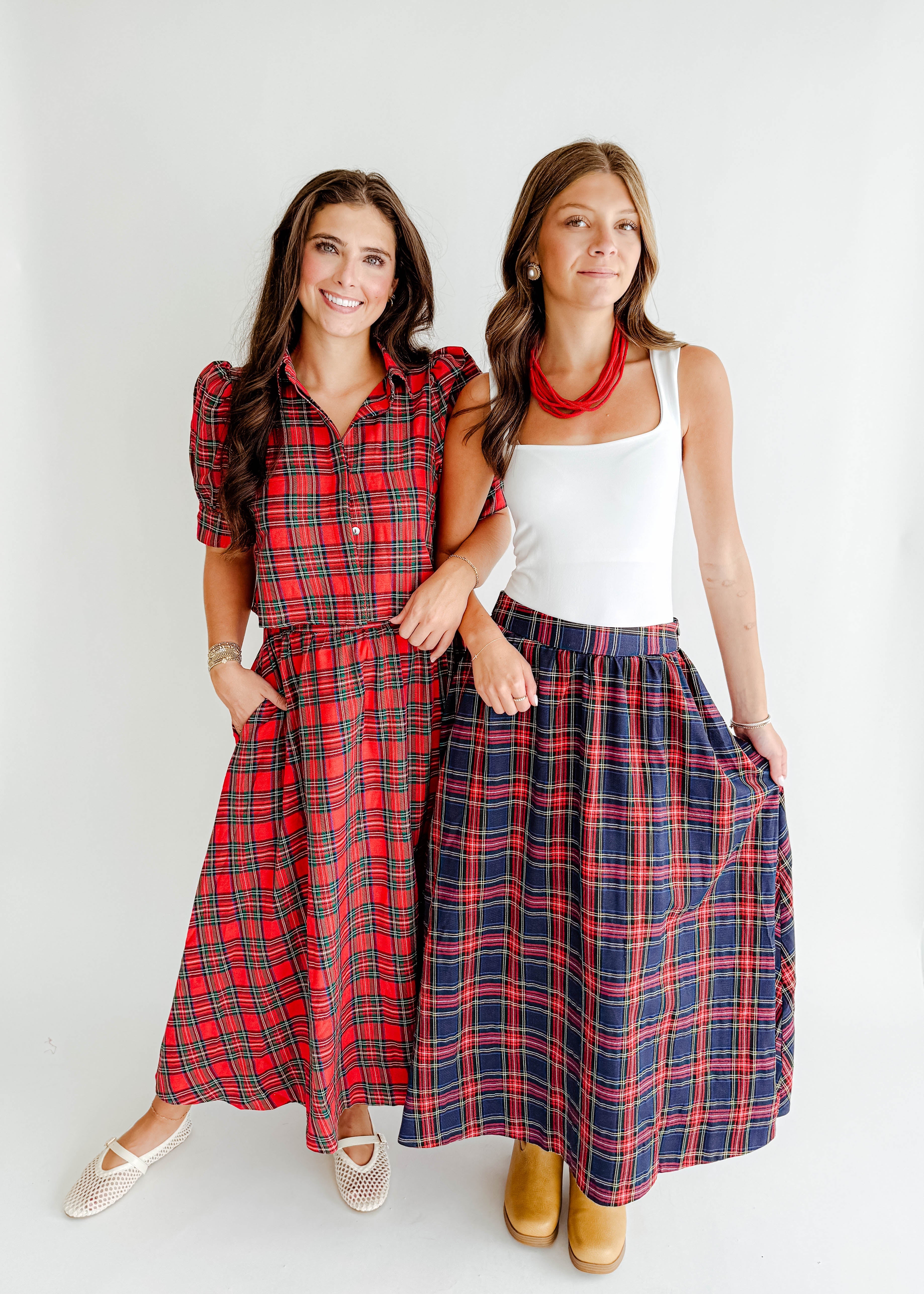 Nadine Plaid Crop Top