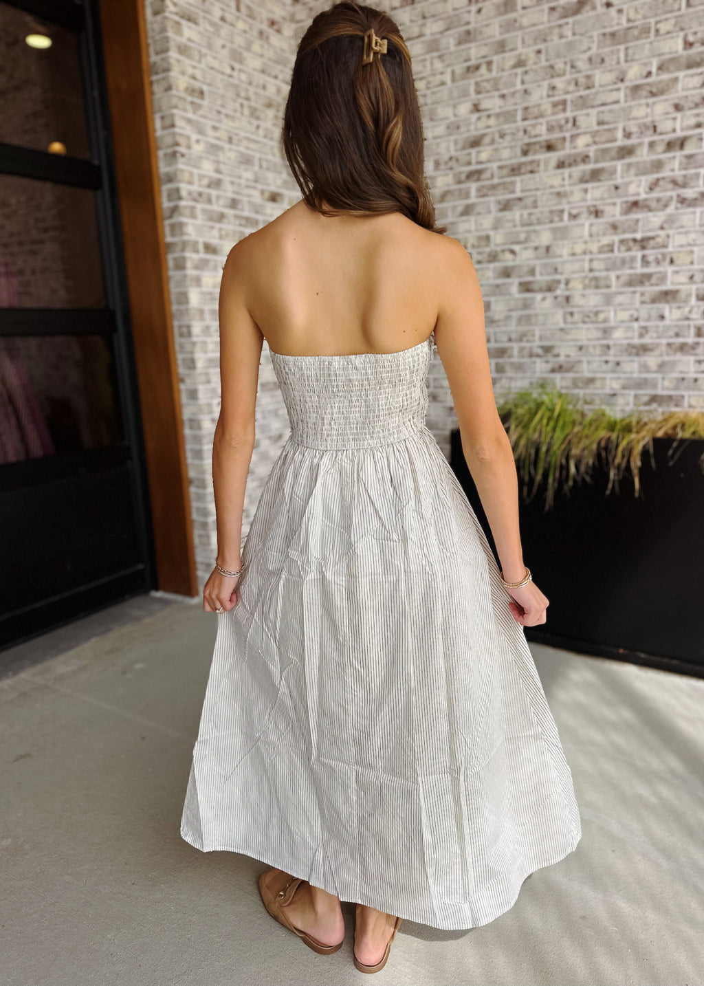 Everhart Pinstripe Maxi Dress