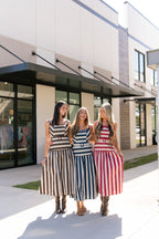 Bella Striped Midi Dress