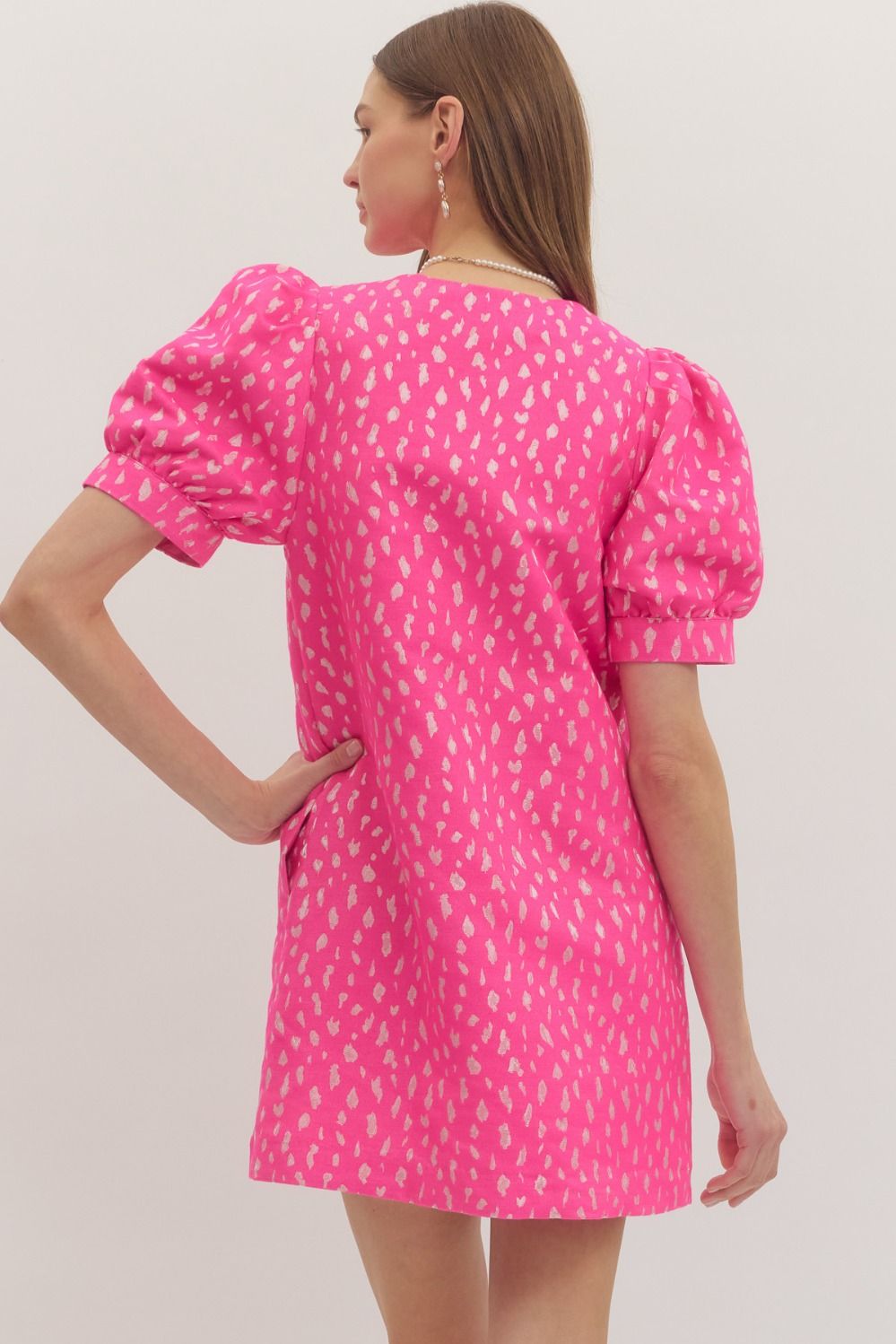 Luna Petal Button Mini Dress