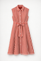 Maribel Stripe Garden Midi Dress