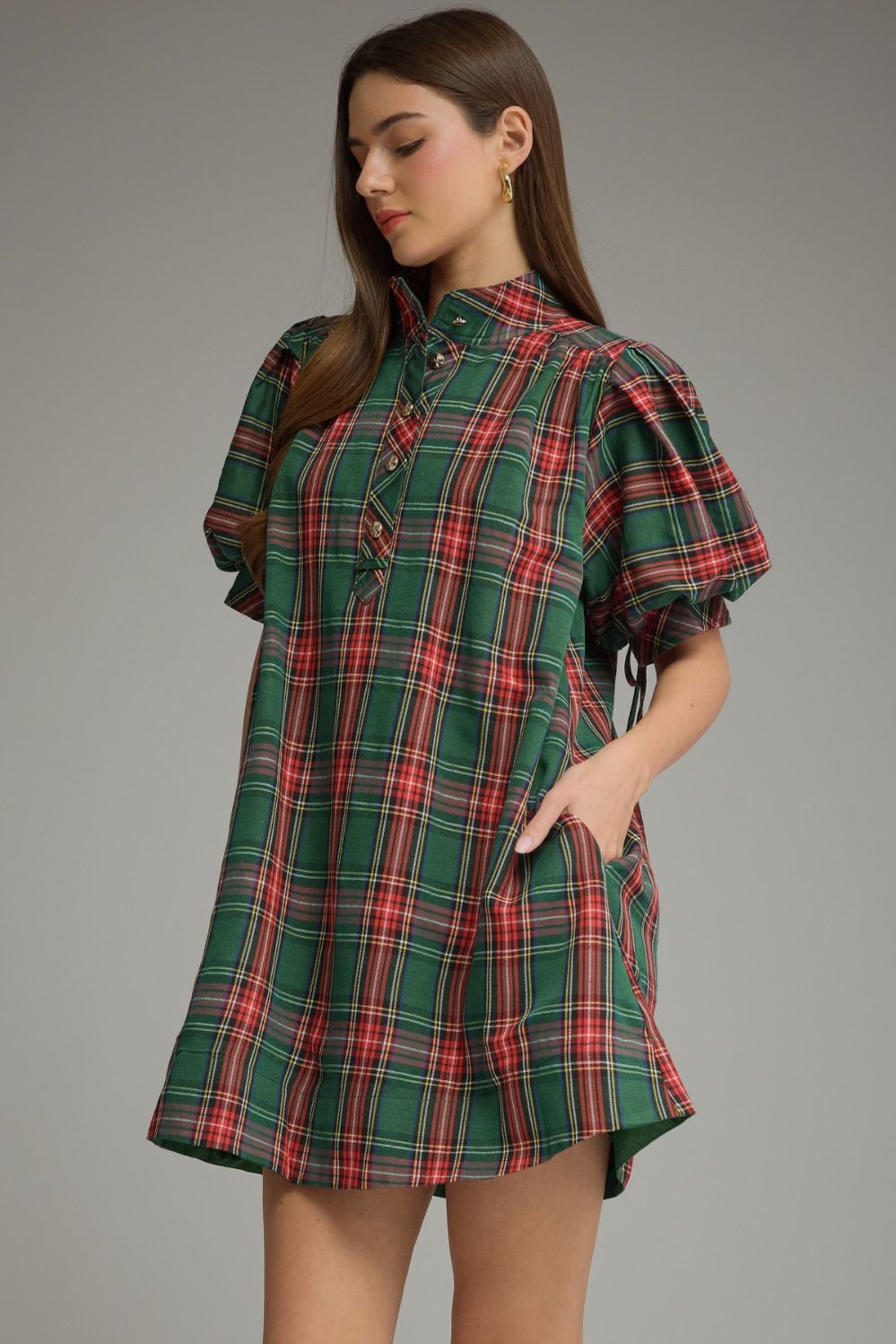 Noel Plaid Mini Dress