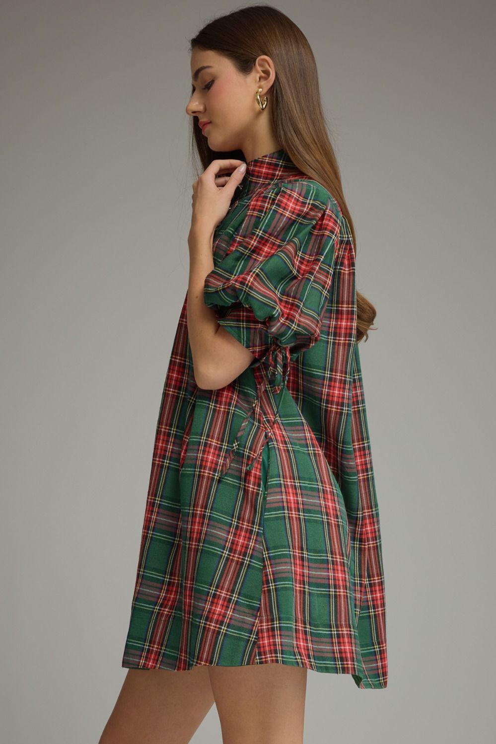 Noel Plaid Mini Dress
