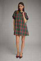 Noel Plaid Mini Dress