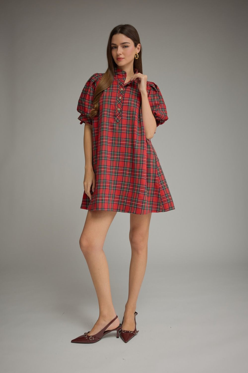 Noel Plaid Mini Dress