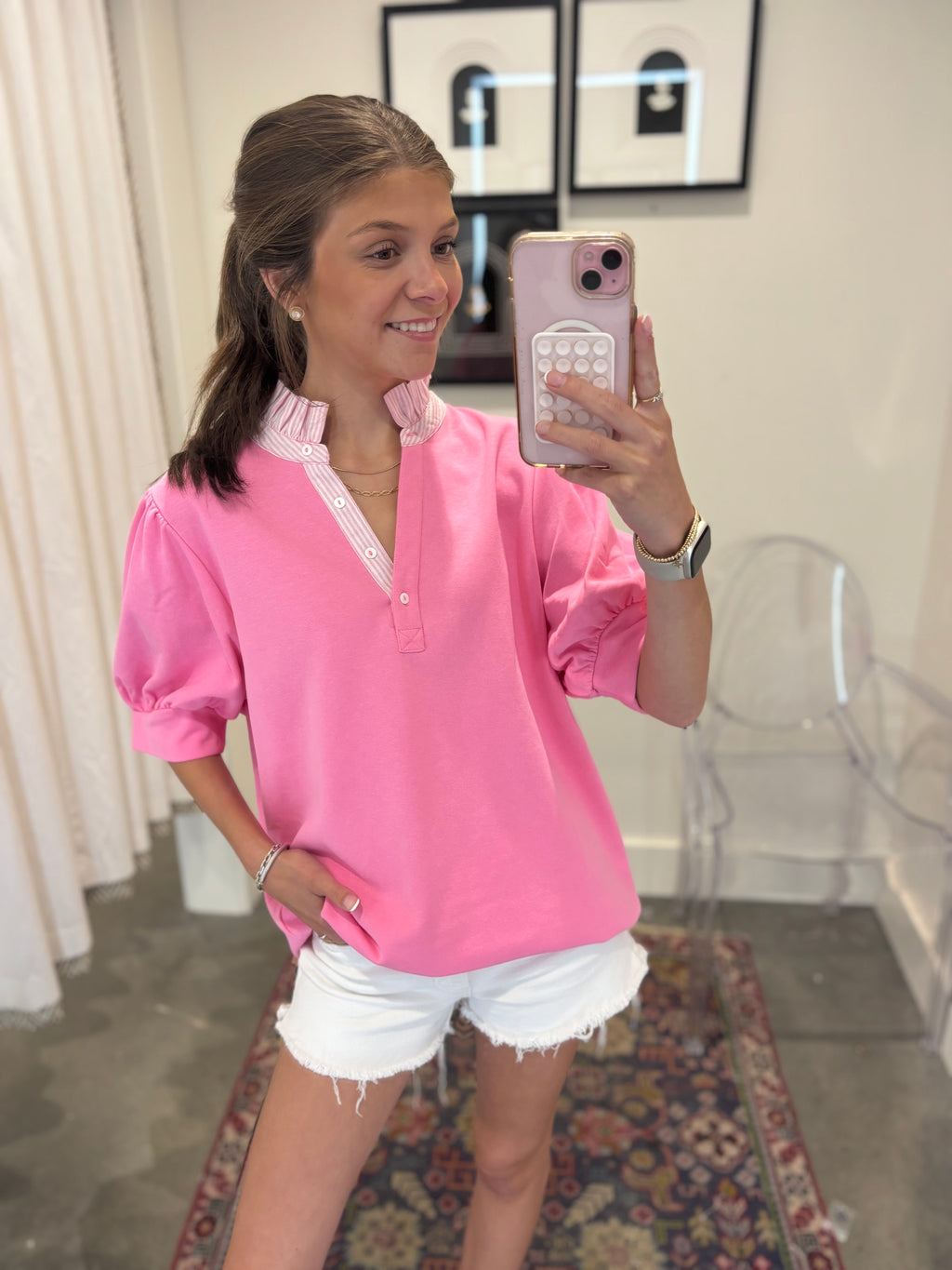Sloan Ruffle Neck Blouse