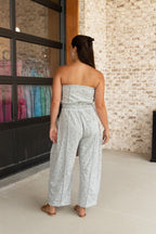 Talia Floral Strapless Jumpsuit